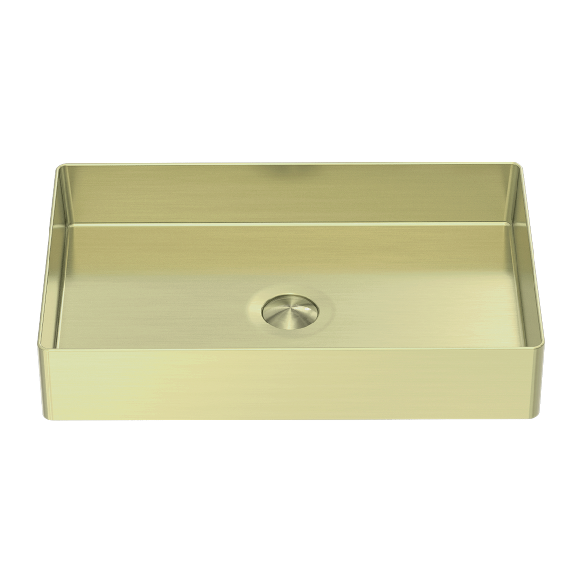 Opal Rectangle Stainless Steel Basin Brushed Gold