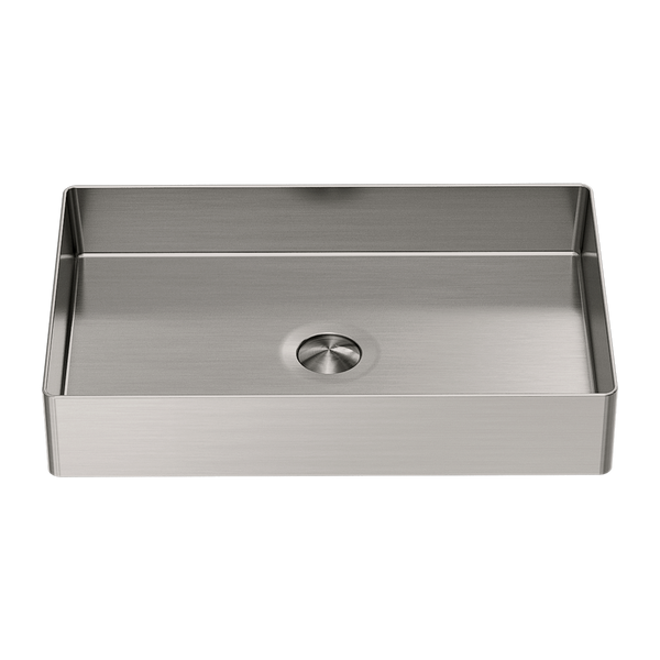 Opal Rectangle Stainless Steel Basin Brushed Nickel