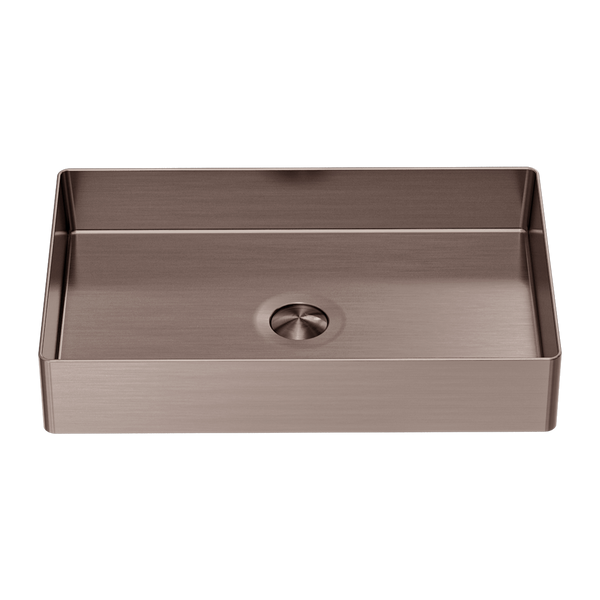 Opal Rectangle Stainless Steel Basin Brushed Bronze