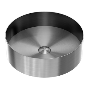 Opal Round 400mm Stainless Steel Basin Graphite - Graphite