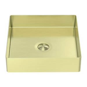 Opal Square 400mm Stainless Steel Basin Brushed Gold - Brushed Gold