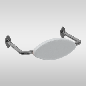 Mecca Care DDA Toilet Backrest Brushed Gunmetal - Gunmetal