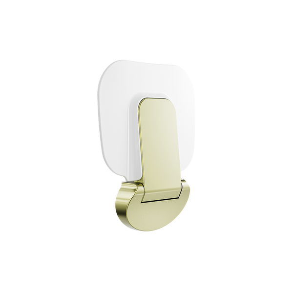 Mecca Care Shower Seat 400x330mm Brushed Gold