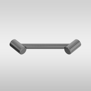 Mecca Care 25mm Footrest Corner Grab Rail 215mm Brushed Gunmetal - Gunmetal