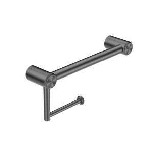 Mecca Care 25mm Toilet Roll Rail 300mm Brushed Gunmetal - Gunmetal