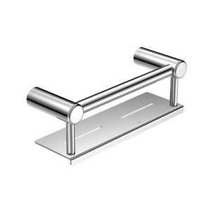 Mecca Care 25mm Grab Rail with Shelf 300mm Chrome - Chrome