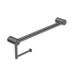 Mecca Care 25mm Toilet Roll Rail 450mm Brushed Gunmetal - Gunmetal