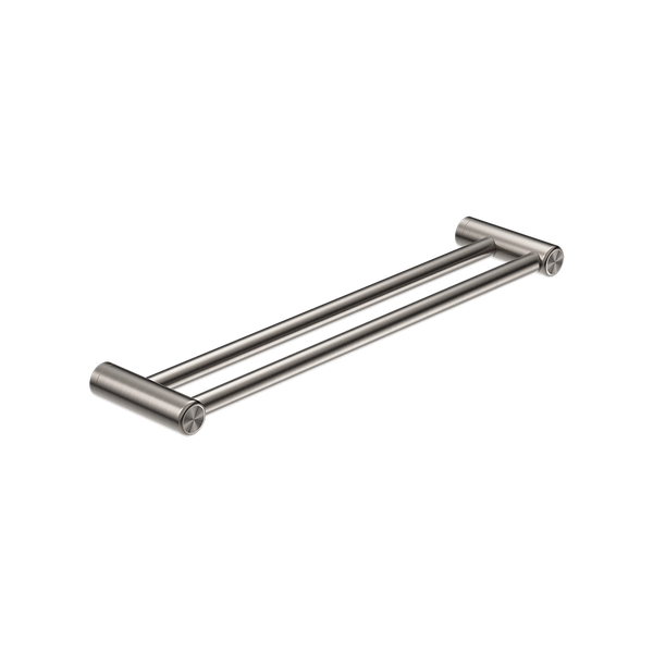 Mecca Care 25mm Double Towel Grab Rail 600mm Brushed Nickel