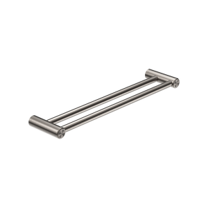 Mecca Care 25mm Double Towel Grab Rail 600mm Brushed Nickel - Brushed Nickel