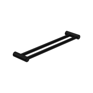 Mecca Care 25mm Double Towel Grab Rail 600mm Matte Black - Matte Black