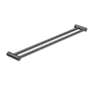 Mecca Care 25mm Double Towel Grab Rail 900mm Brushed Gunmetal - Gunmetal