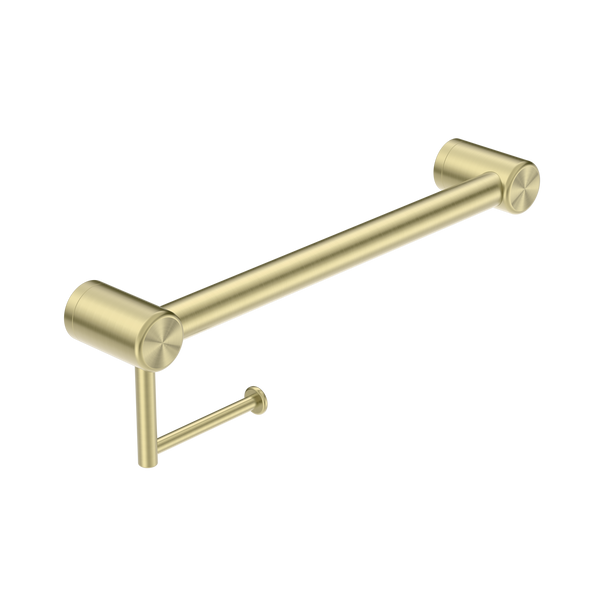 Mecca Care 32mm Grab Rail Toilet Roll Holder 450mm Brushed Gold