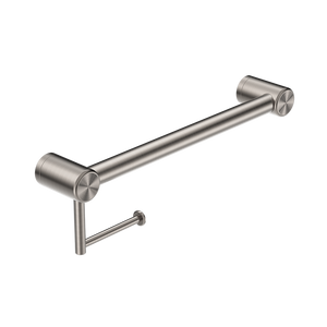 Mecca Care 32mm Grab Rail Toilet Roll Holder 450mm Brushed Nickel - Brushed Nickel