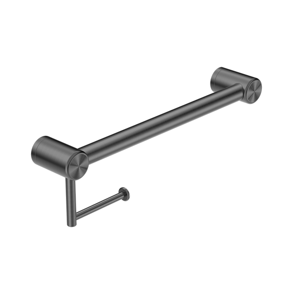 Mecca Care 32mm Grab Rail Toilet Roll Holder 450mm Brushed Gunmetal