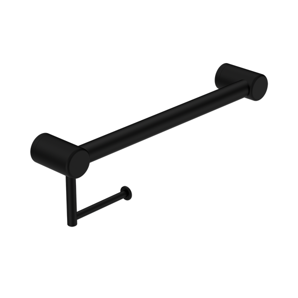 Mecca Care 32mm Grab Rail Toilet Roll Holder 450mm Matte Black