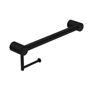 Mecca Care 32mm Grab Rail Toilet Roll Holder 450mm Matte Black - Matte Black