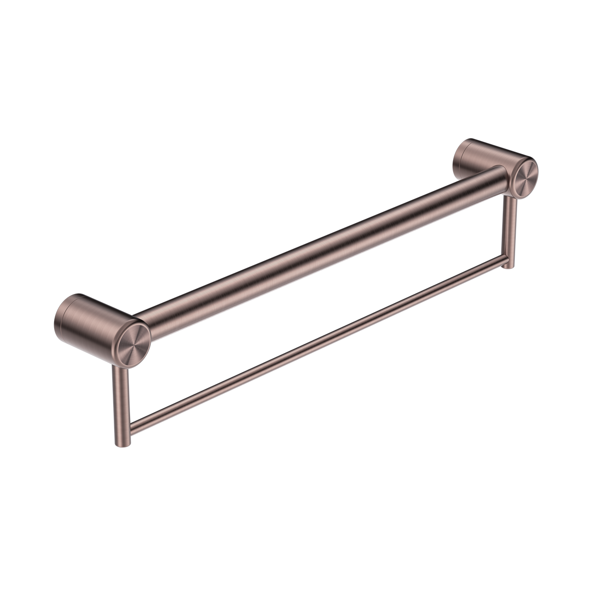 Mecca Care 32mm Grab Rail With Towel Holder 300mm Brushed Bronze