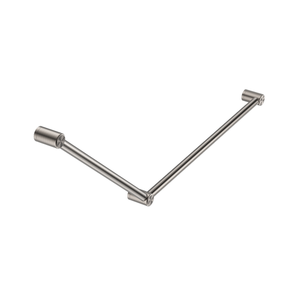 Mecca Care 32mm DDA Grab Rail Set 45 Degree 750x900mm Brushed Nickel