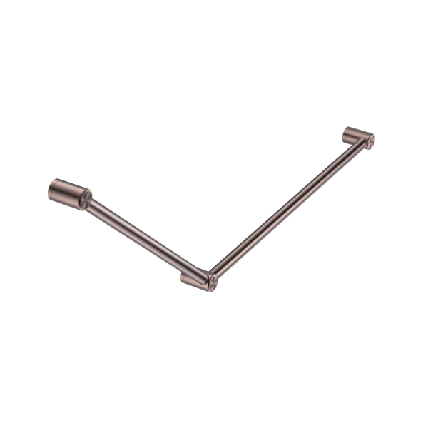 Mecca Care 32mm Dda Grab Rail Set 45 Degree 750X900mm Brushed Bronze