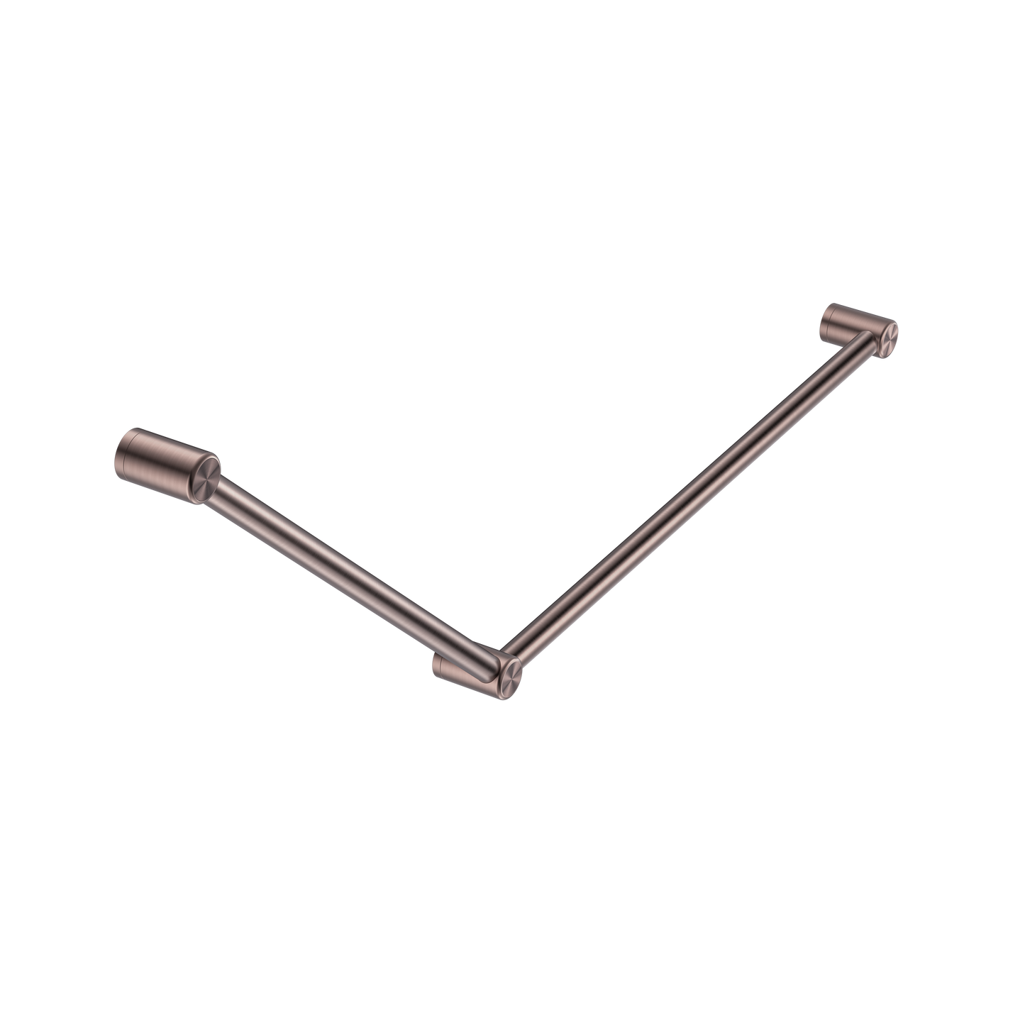 Mecca Care 32mm Dda Grab Rail Set 45 Degree 750X900mm Brushed Bronze