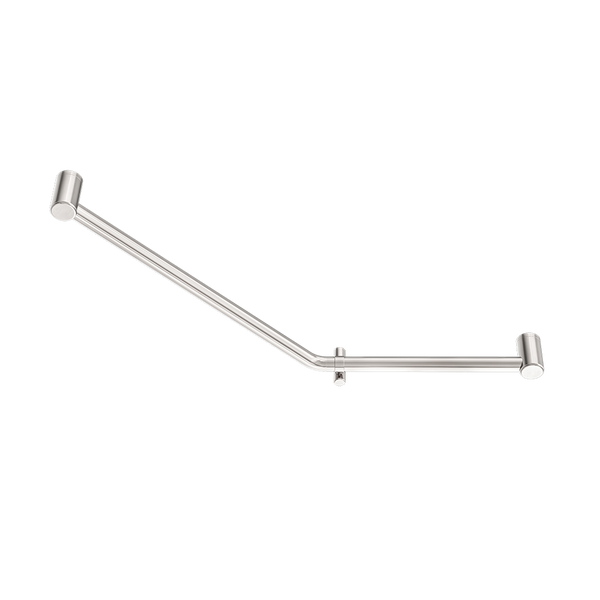 Mecca Care 32mm Ambulant 45 Degree Bent Tube Grab Rail 450x650mm Brushed Nickel