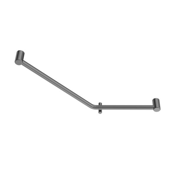Mecca Care 32mm Ambulant 45 Degree Bent Tube Grab Rail 450x650mm Brushed Gunmetal