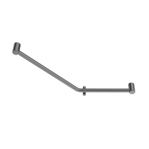 Mecca Care 32mm Ambulant 45 Degree Bent Tube Grab Rail 450x650mm Brushed Gunmetal - Gunmetal