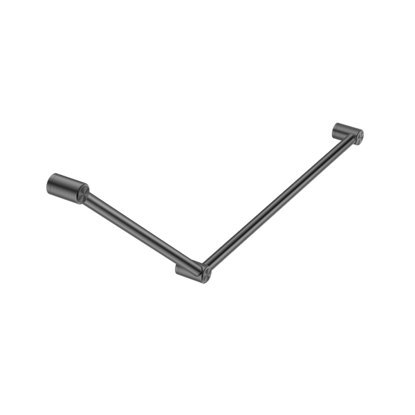 Mecca Care 32mm DDA Grab Rail Set 45 Degree 750x900mm Brushed Gunmetal