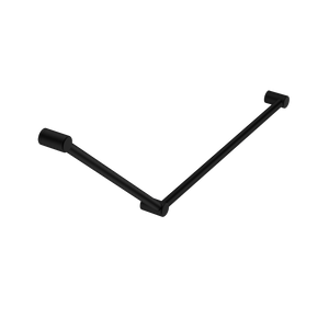 Mecca Care 32mm DDA Grab Rail Set 45 Degree 750x900mm Matte Black - Matte Black