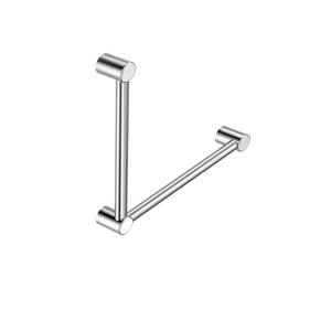 Mecca Care 32mm Ambulant Toilet Grab Rail 90 Degree 450x450mm Chrome - Chrome