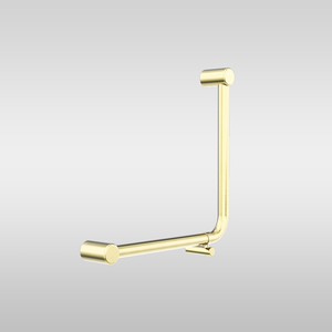 Mecca Care 32mm Ambulant 90 Degree Bent Tube Grab Rail 450x450mm Brushed Gold - Brushed Gold