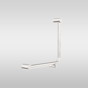 Mecca Care 32mm Ambulant 90 Degree Bent Tube Grab Rail 450x450mm Brushed Nickel - Brushed Nickel