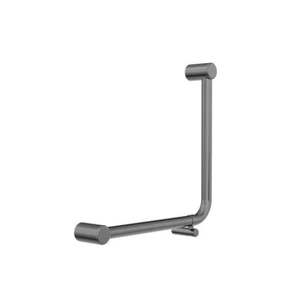 Mecca Care 32mm Ambulant 90 Degree Bent Tube Grab Rail 450x450mm Brushed Gunmetal