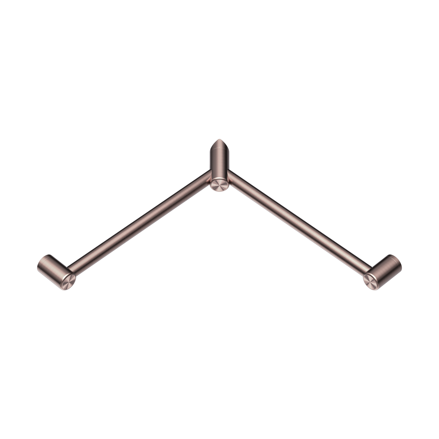 Mecca Care 32mm Wrap Around Corner Grab Rail 600X600mm Brushed Bronze