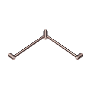 Mecca Care 32mm Wrap Around Corner Grab Rail 600X600mm Brushed Bronze - Brushed Bronze