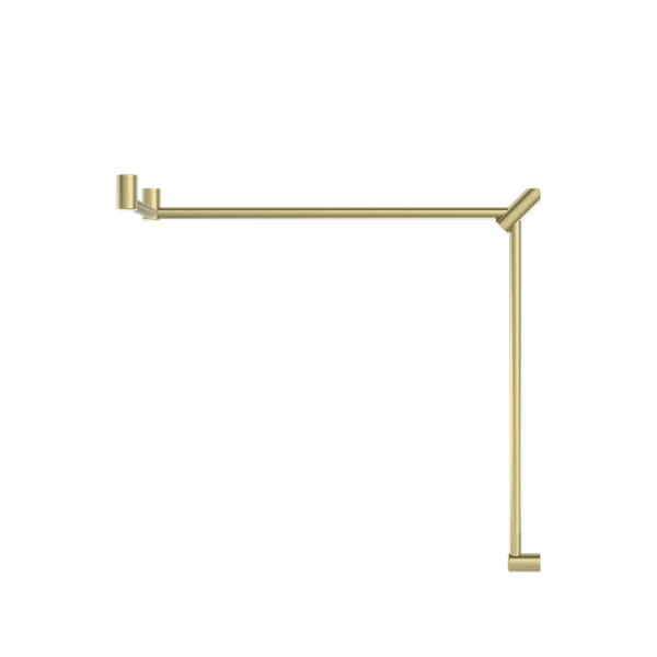 Mecca Care 32mm DDA Toilet Grab Rail Set 90 Degree Continuous 600x1065x1025mm Brushed Gold