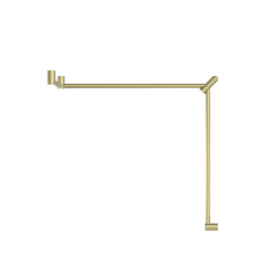 Mecca Care 32mm DDA Toilet Grab Rail Set 90 Degree Continuous 600x1065x1025mm Brushed Gold - Brushed Gold