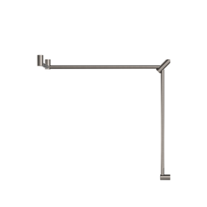 Mecca Care 32mm DDA Toilet Grab Rail Set 90 Degree Continuous 600x1065x1025mm Brushed Nickel - Brushed Nickel