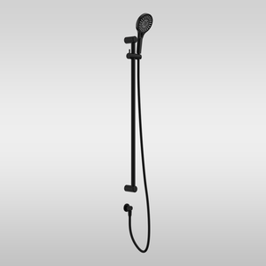 Mecca Care 25mm Grab Rail and Adjustable Shower Rail Set 900mm Matte Black - Matte Black