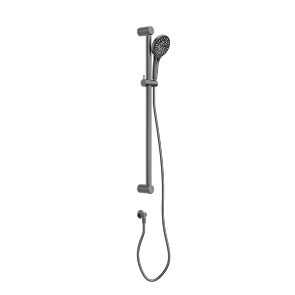 Mecca Care 32mm Grab Rail and Adjustable Shower Rail Set 900mm Brushed Gunmetal