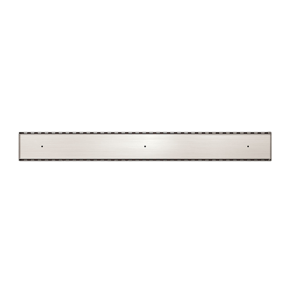Tile Insert V Channel Floor Grate 89mm Outlet with Hole Saw Brushed Nickel