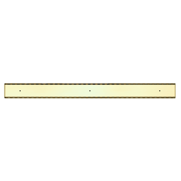 Tile Insert V Channel Floor Grate 50mm Outlet with Hole Saw Brushed Gold