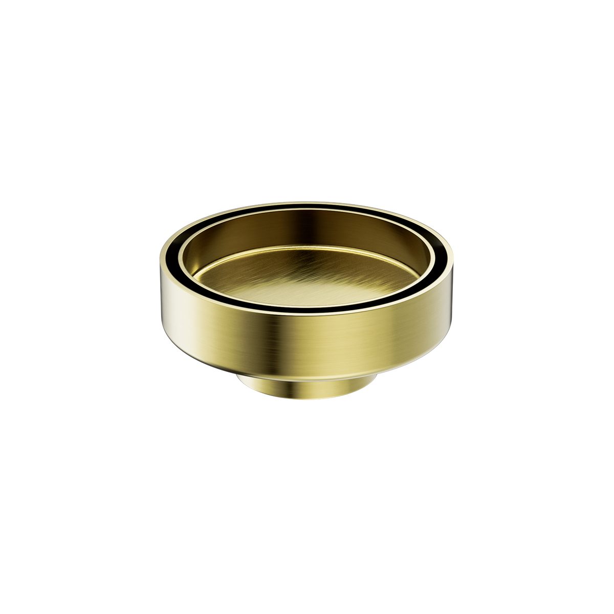 100mm Round Tile Insert Floor Waste 50mm Outlet Brushed Gold