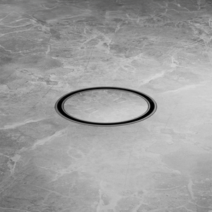 100mm Round Tile Insert Floor Waste 50mm Outlet Gunmetal - Gunmetal