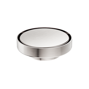 130mm Round Tile Insert Floor Waste 80mm Outlet Brushed Nickel - Brushed Nickel