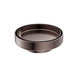 130mm Round Tile Insert Floor Waste 80mm Outlet Brushed Bronze - Brushed Bronze