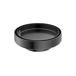 130mm Round Tile Insert Floor Waste 80mm Outlet Gun Metal - Brushed Gunmetal