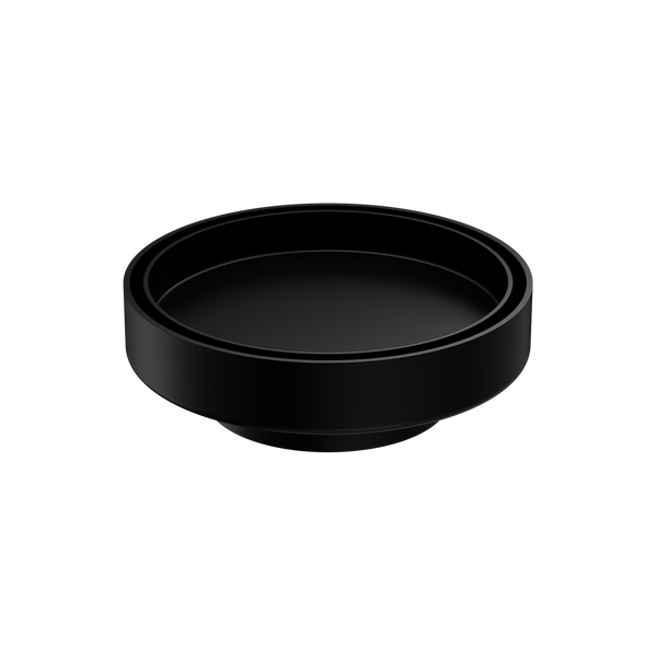 130mm Round Tile Insert Floor Waste 80mm Outlet Matte Black
