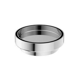 130mm Round Tile Insert Floor Waste 100mm Outlet Chrome - Chrome