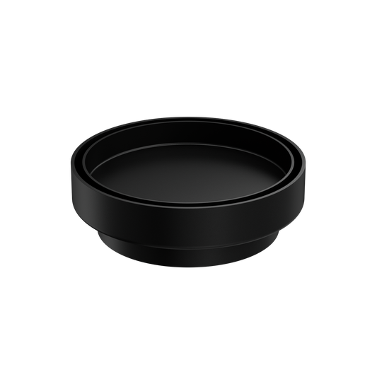 130mm Round Tile Insert Floor Waste 100mm Outlet Matte Black